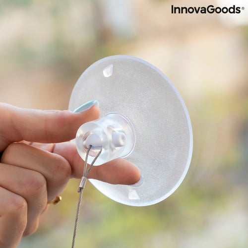 Transparenter Saugnapf mit Stahlhaken zur Befestigung von Katzenspielzeug oder Kratzbaumzubehör im Haustierbedarf.